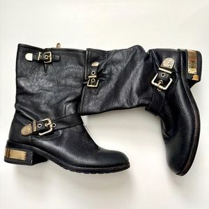 Black Leather Boots size 8.5